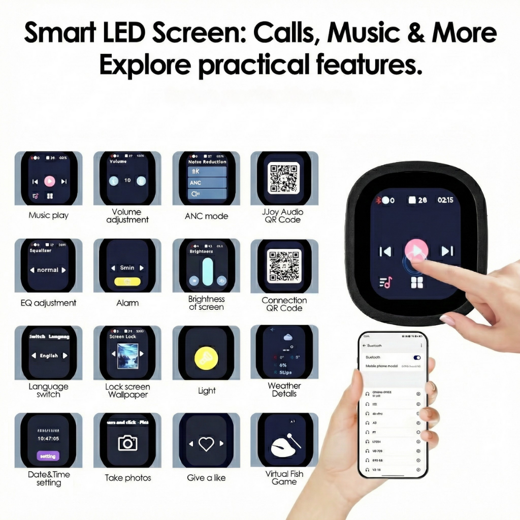 ANC Headphones with Touch Screen