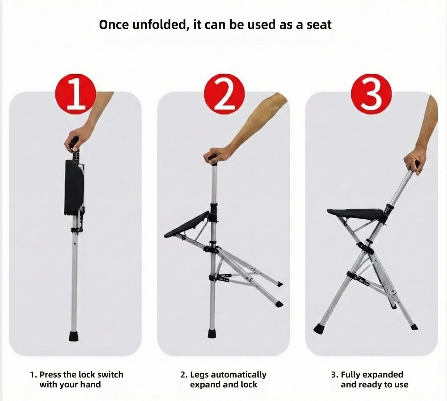 Stic™: The One-Click Cane Seat